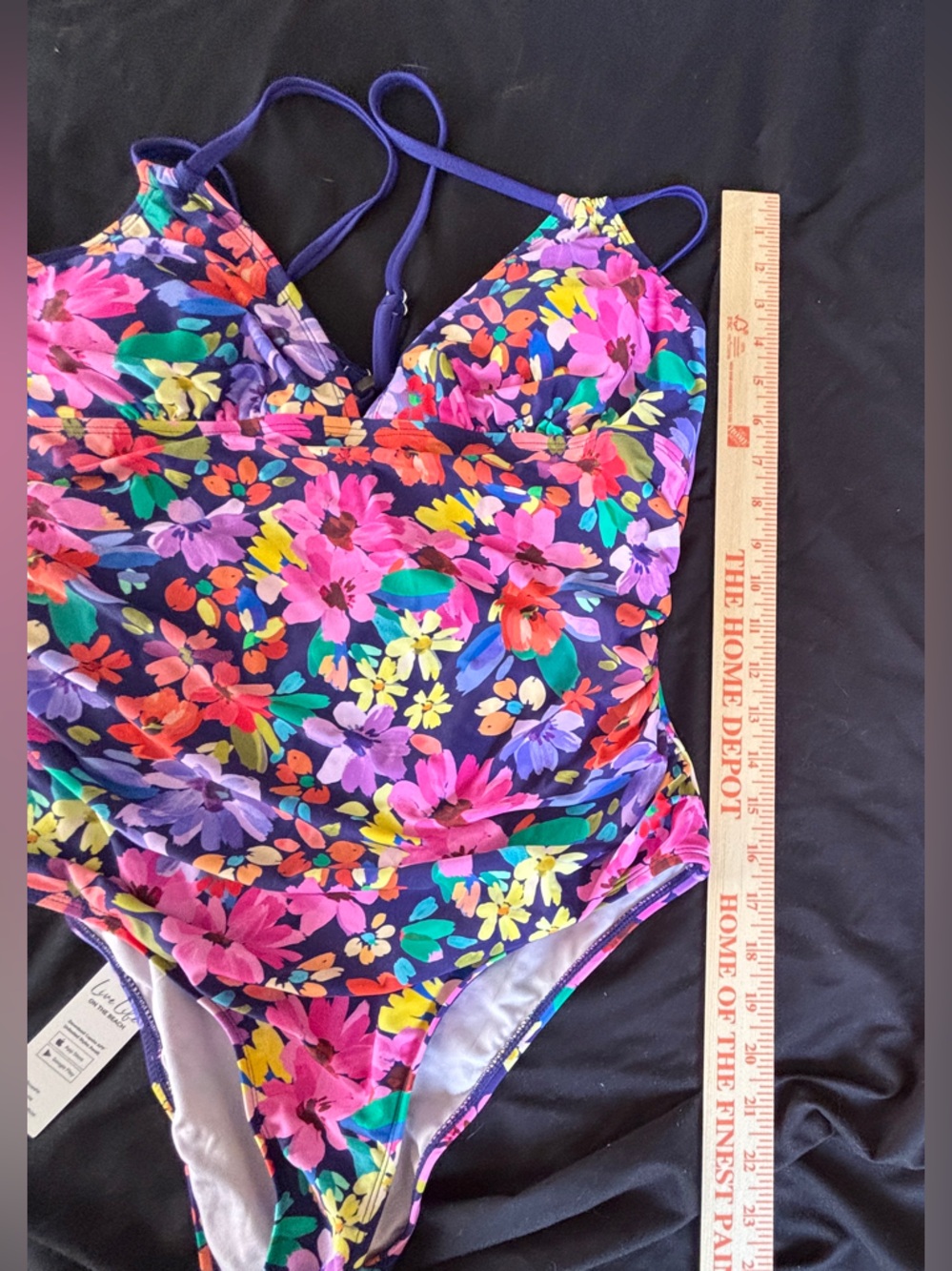 CupShe Purple Floral One-Piece Swimsuit Women’s Size XL New with Tags Floral - Picture 4 of 11